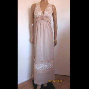 FLORABELLA Embroidered Cotton Maxi Dress Cover-up